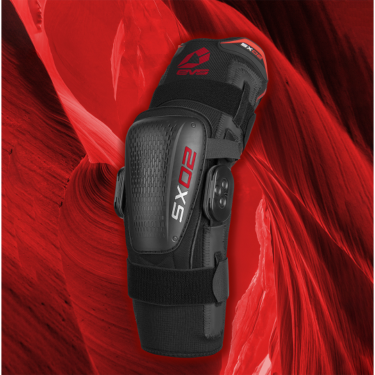  EVS EVS SX02 KNEE BRACE trdvd fekete/piros 2024