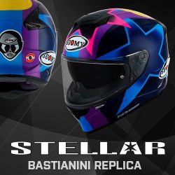  Suomy SUOMY STELLAR Bastianini Replica speed buksisak fekete/lila/kk 2024